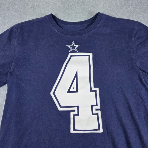 Nike Dallas Cowboys Dak Prescott #4 T-Shirt Women's Size Medium Athletic Cut‎ - Picture 6 of 11